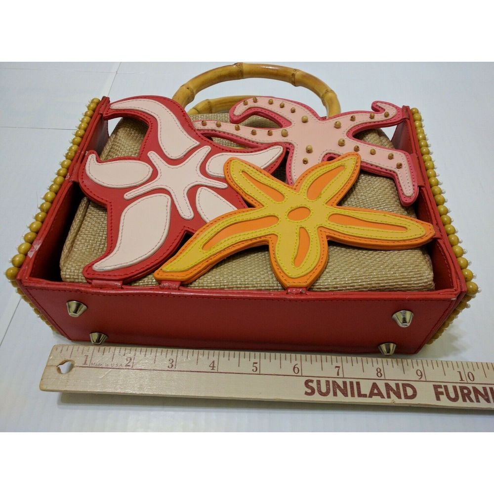 Michael Simon Sea Star Beaded Bag Purse Satchel - Picture 4 of 9